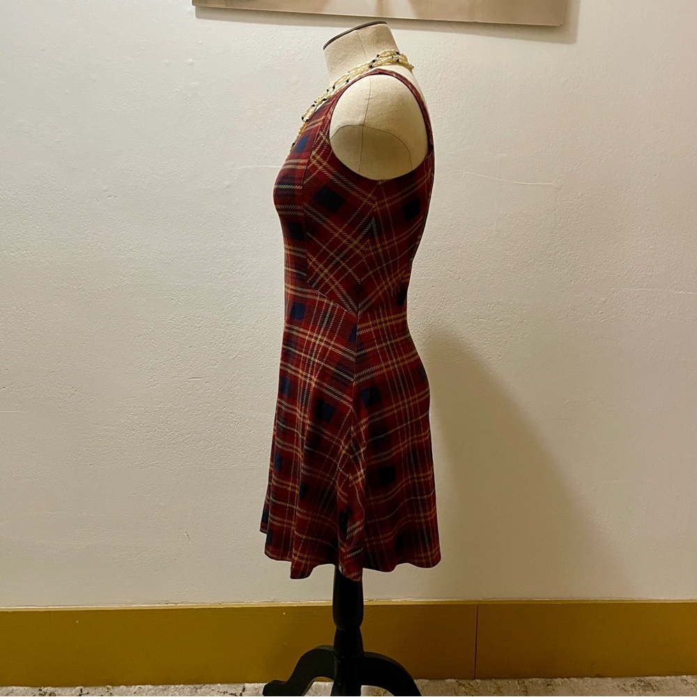 Element Red Plaid Sleeveless Mini Dress NWOT Size: Small - Picture 3 of 6